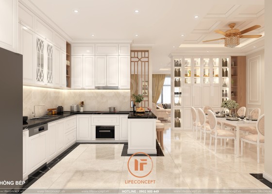 GỢI Ý 10+ MẪU BẾP SỬ DỤNG ĐÁ MARBLE TRONG THIẾT KẾ TẠI VILLA AQUA CITY